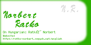 norbert ratko business card